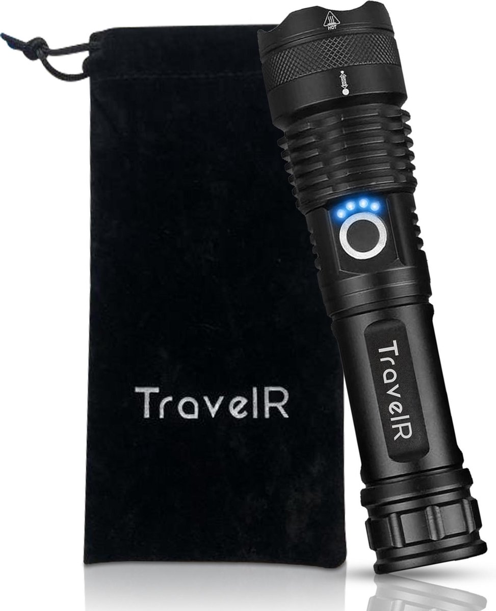 Officier Afkorting Vulgariteit TravelR LED Zaklamp – USB-C Oplaadbaar – Waterproof – 3000 Lumen – 5000 mAh  Batterij –... | bol.com