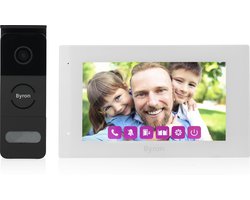 Byron DIC-24712 - Video deurbel Bedraad - 2 draadsaansluiting - 2 Weg communicatie - 7" Monitor - Touchscreen