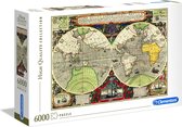 Clementoni Legpuzzel - High Quality Puzzel Collectie - Antique Nautical Map - 6000 stukjes, puzzel volwassenen