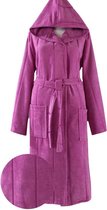 Lara Badjas met Capuchon Purper S-M %100 Katoen