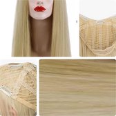 U-part wig Clip In Extensions kleur27/613 blond mix 200gr 3/4pruik