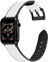 Apple watch bandje leer - Horloge bandje wit 38 mm / 40 mm