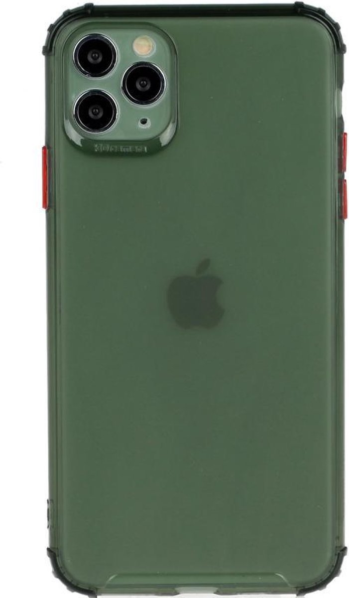 Hoesje iPhone 12 / iPhone 12 Pro - Siliconen hoesje - groen / rood
