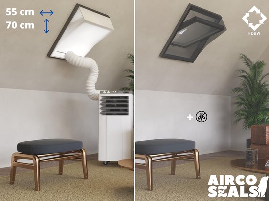 Raamafdichtingskit Mobiele Airco - Met Hor – 55 70 cm Dakraam - Airco... bol.com