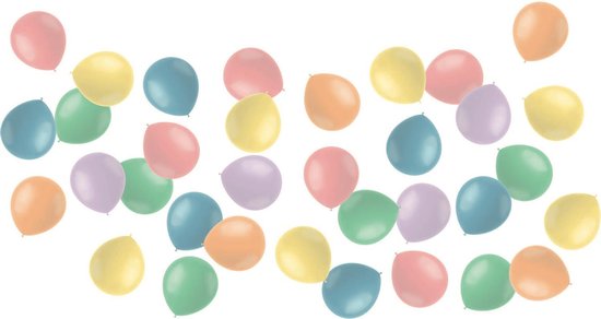 Folat - Mini Ballonnen Powder Pastel Mix Meerkleurig 13 cm - 50 stuks