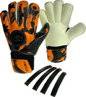 Keepershandschoenen db SKILLS Orange Camo maat 6 - Oranje / camouflage - jeugd keepershandschoen - Verwijderbare fingersave