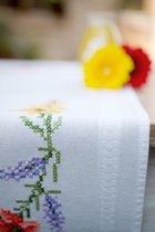 Tafelloper Bloemen en lavendel borduren (pakket)