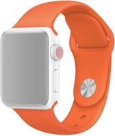 Silicone horloge bandje - Oranje bandje geschikt voor Apple Watch bandje 38 mm / 40 mm