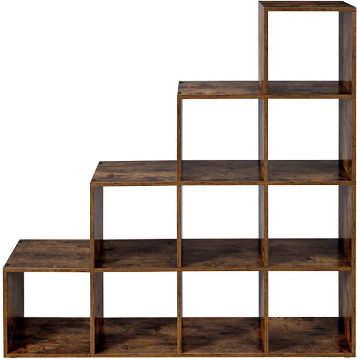 traprek, boekenkast met 10 kubussen, ladderrek, kubusrek, vrijstaand  rek,... | bol.com