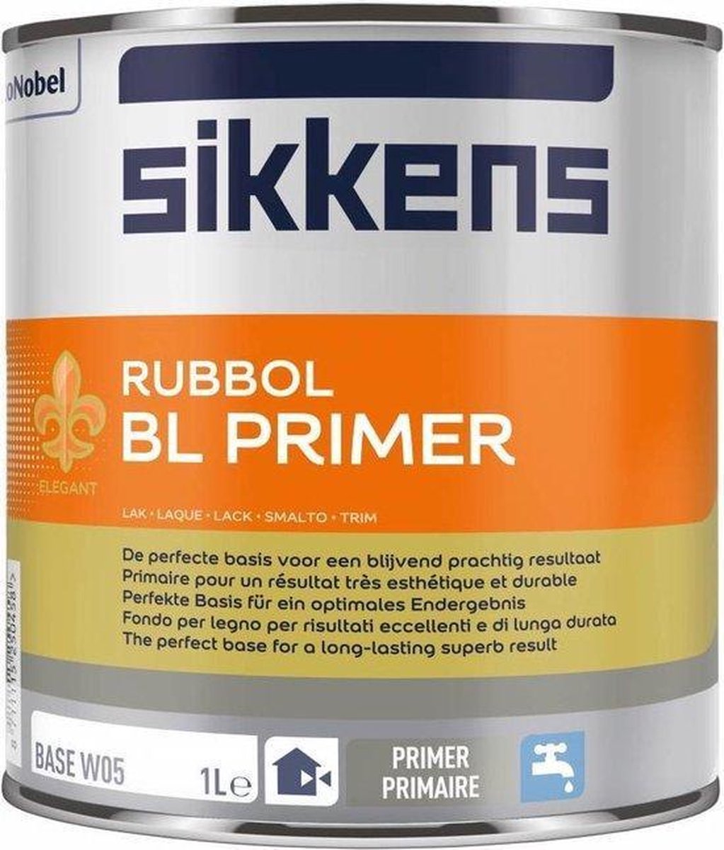 Sikkens Rubbol BL Primer RAL9016 Verkeerswit 1 Liter