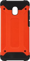 WLONS Rubber Kunststof Bumper Case Hoesje Geschikt Voor Samsung Galaxy J3 (2017) - Oranje