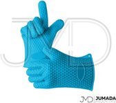 Hittebestendige Siliconen Ovenwant - Antislip BBQ & Keuken Handschoenen - 2 Stuks - Blauw