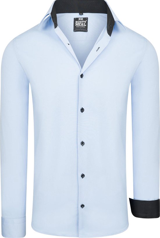 ItalianStyle - Herenoverhemd - Cloud - Katoen - Slimfitmodel - Lichtblauw