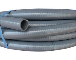 Zwembad slang 12 meter lang, grijs 50mm Lijmbare Pvc Zwembad Beregening Slang. Aansluiten zwembadpomp, warmtepomp, skimmer, bodemput, inlaten, warmtewisselaar, solar, zwembadverwarming, waterleiding.