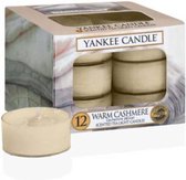 Yankee Candle Warm Cashmere waxinelichtjes 12 stuks