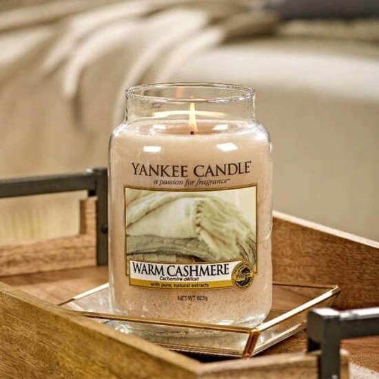 Yankee Candle Bougie Parfumée Grand Pot - Cachemire Chaud