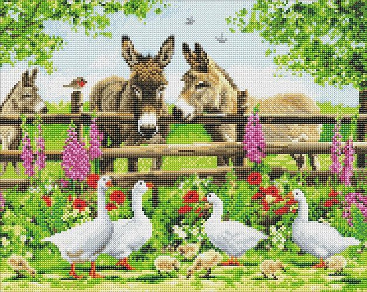 Crystal art kit Farmyard Family