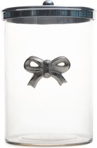 Ribbon Metal Storage Jar