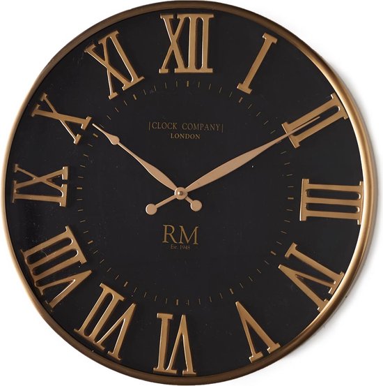 Ontwarren Voorbijgaand Smelten Riviera Maison Wandklok - London Clock Company - Zwart - 1 Stuks | bol.com