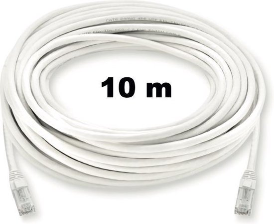 uitlaat onkruid Imitatie UTP kabel 10 meter - CAT 6 - Internetkabel - Ethernet kabel – Netwerkkabel  | bol.com
