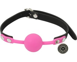 Banoch - Ballgag siliconen met verstelbare band - Donker Roze - Bal ∅ 4 cm