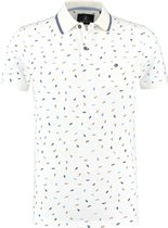Chris Cayne - Polo - Allover print - Heren - Poloshirt - Wit - Maat XL