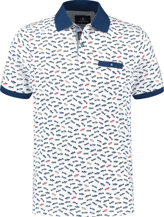 Chris Cayne - Polo - Allover print - Heren - Poloshirt - Wit - Maat XL |  bol.com