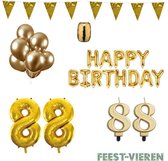 88 jaar Verjaardag Versiering Pakket Goud