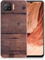 Leuk TPU Back Cover OPPO A73 4G GSM Hoesje Customize Old Wood