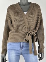 Cardigan portefeuille Kendall Taupe - taille unique