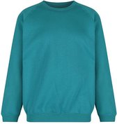 Sweater raglan mouwen ronde hals voor Heren – 260 grams kwaliteit- 65% polyester 35% katoen, Jade -Maat XL