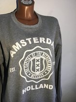 Sweaters grijs langemouw  fleece gevoerde maat M