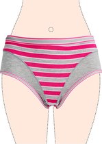 Dames slips 3 pack gestreept rood XL