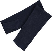 About Accessories - Lange vingerloze winter dames handschoenen van wol - Blauw