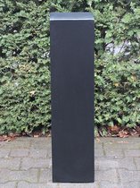 Zuil light cement zwart 100x32x32 cm, zwarte sokkel