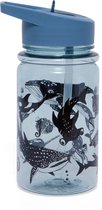 Drinkfles Black Animals - Sea animals| Petit Monkey - Zeedieren - Blauw