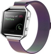 Shop4 - Fitbit Blaze Bandje - Large Metaal Meerkleurig