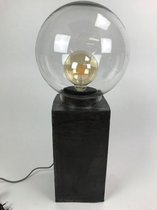 Table Lamp Recycle Iron Glass Top 25x25x33 cm