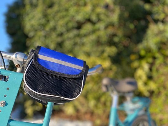 FIETSTASJE MINI (blauw) - leuk cadeau voor kinderen! Let op afmetingen, ECHT klein! NU MET GRATIS LEUKE SLEUTELHANGER!!!! Het tasje is verkrijgbaar in twee kleuren