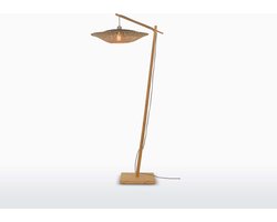GOOD&MOJO Vloerlamp Kalimantan - Bamboe - 80x60x176cm - Scandinavisch,Bohemian - Staande lampen voor Woonkamer - Slaapkamer