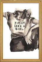 JUNIQE - Poster met houten lijst First Rule -40x60 /Ivoor & Wit