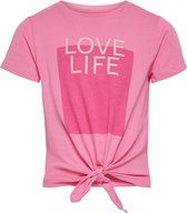 Only t-shirt meisjes - roze - KONsilly - maat 122/128