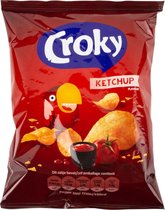 Croky Chips met Ketchup Smaak - Doos 20 zakjes met 40gram