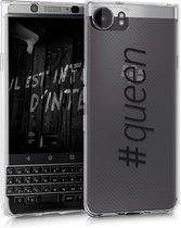kwmobile telefoonhoesje voor Blackberry KEYone (Key1) - Hoesje voor smartphone in zwart / transparant - Hashtag Queen design