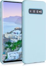 kwmobile telefoonhoesje voor Samsung Galaxy S10 - Hoesje voor smartphone - Back cover in pastelblauw