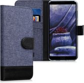 kwmobile telefoonhoesje voor Huawei Y7 (2018)/Y7 Prime (2018) - Hoesje met pasjeshouder in donkerblauw / zwart - Case met portemonnee