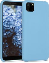 kwmobile telefoonhoesje voor Huawei Y5p - Hoesje met siliconen coating - Smartphone case in duifblauw