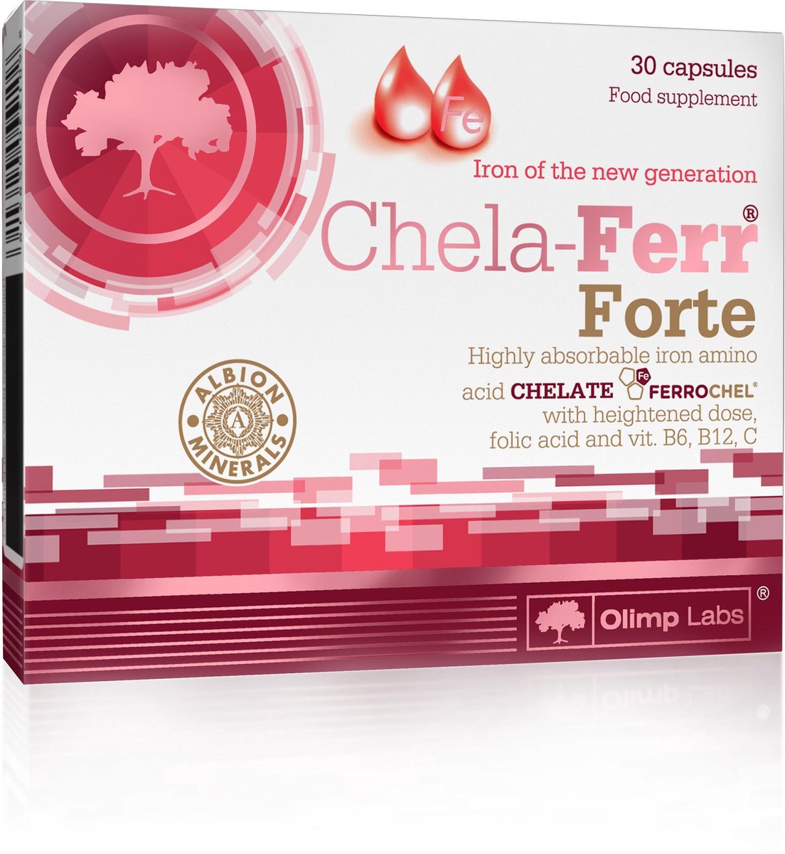 Chela-Ferr Forte 30 caps, hypoallergeen ijzer en vitamines