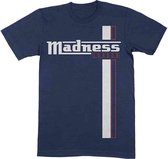 Madness Heren Tshirt -L- Stripes Blauw
