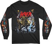 Slayer Longsleeve shirt -S- Airbrush Demon Zwart
